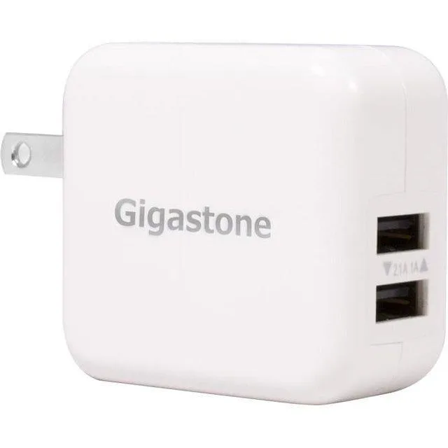 Gigastone Corporation Gigastone Corporation 1-Pack GA-7200W 15.5W Dual USB-A Wall Charger White — product photo