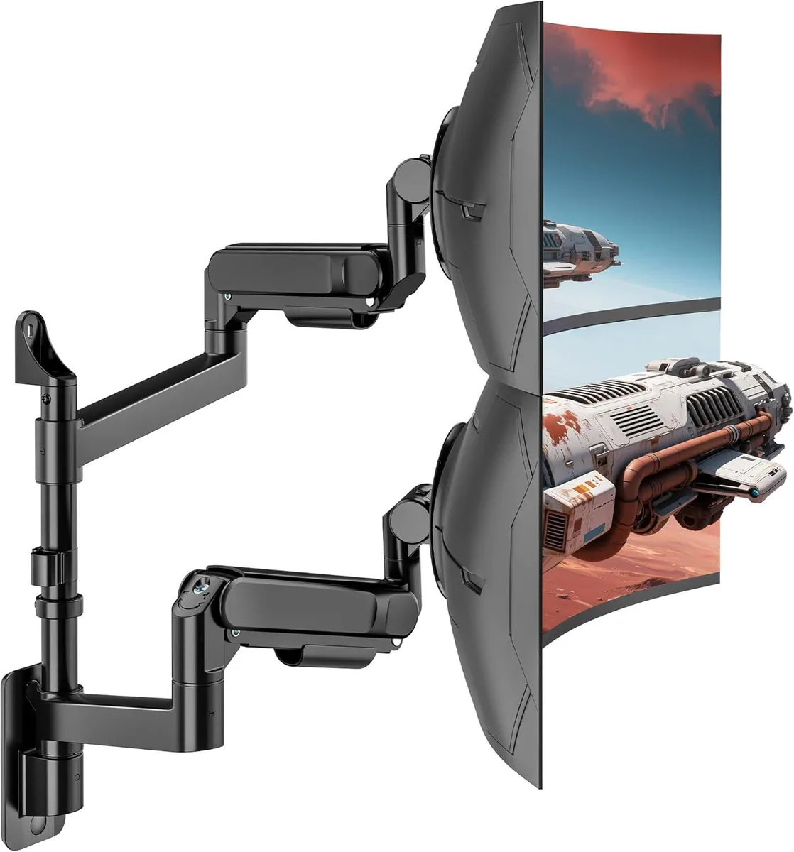 BFKK BFKK Dual Monitor Wall Mount 24-57 Inch 60 lbs 75/100 VESA Black — product photo