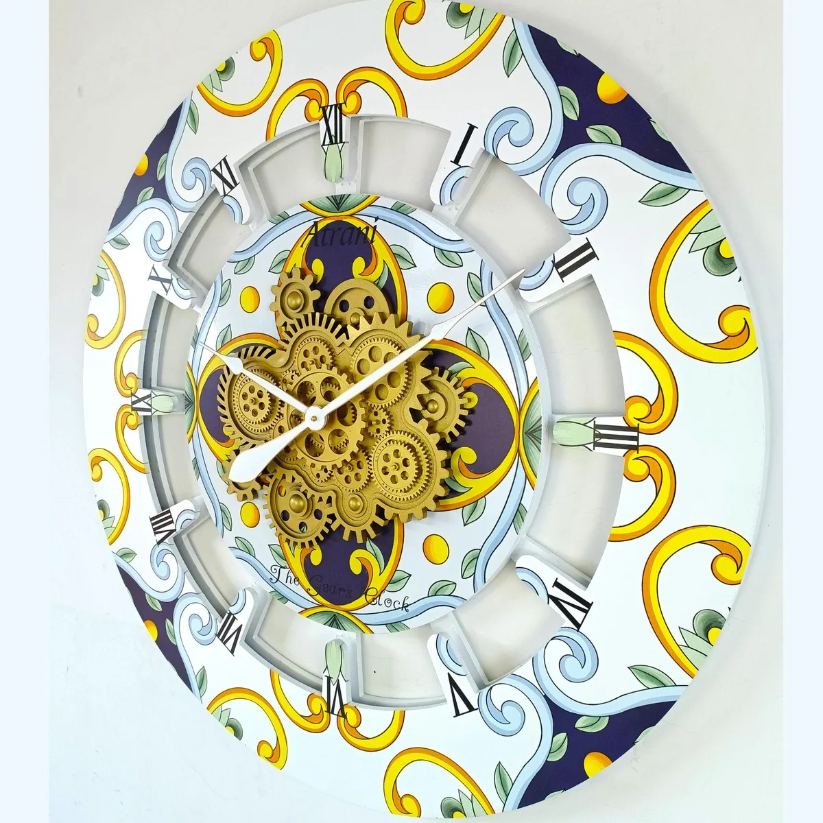 The Gears Clock The Gears Clock Italy Line 24 inch Round 36 inch Atrani Wall Clock — product photo