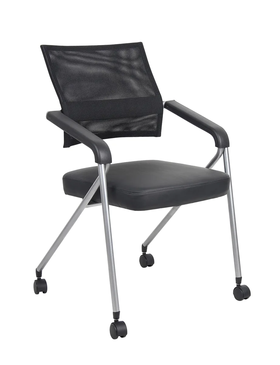 BOSS Office Products BOSS Office Products B1806 Black Mesh Training Chair Set of 2 — product photo