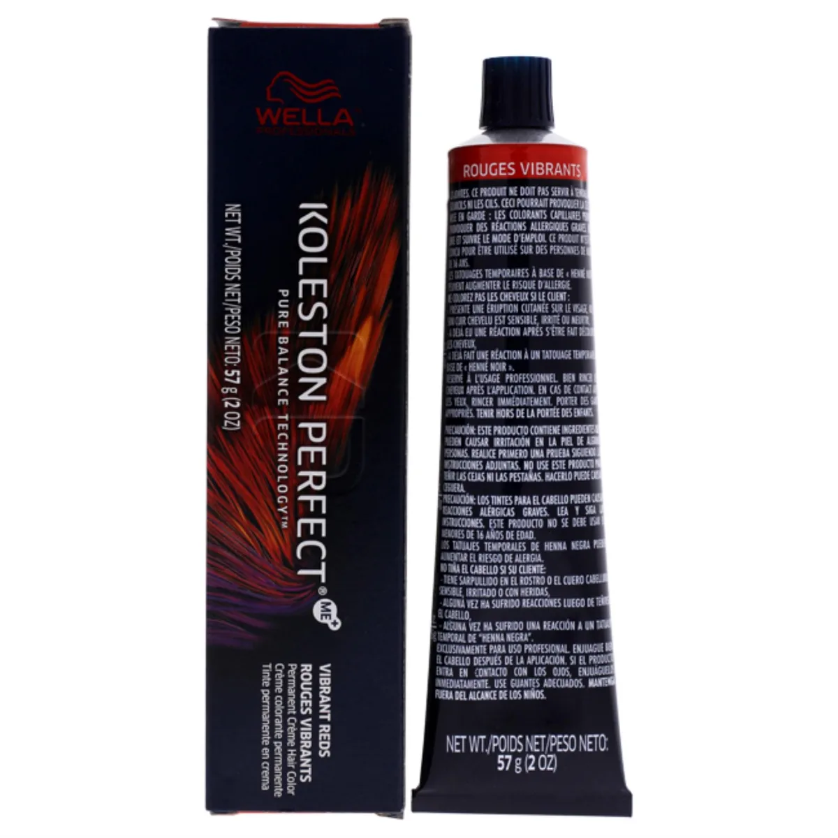 A 2 oz tube of Wella Koleston Perfect permanent creme hair color in shade 44 65 Intense Medium Brown-Violet Red-Violet