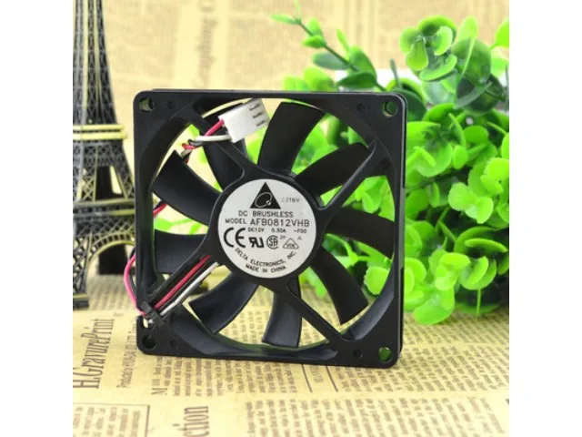Fans Fans AFB0812VHBSize 80×80×15mm 12V 0.30A 3700RPM 39.2CFM double ball case fan — product photo