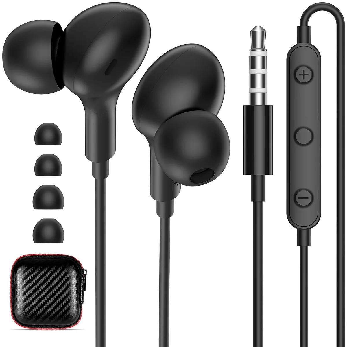 SuperTooth iMangoo-0889 Wired In-Ear Headphones Black 3.5mm — product photo