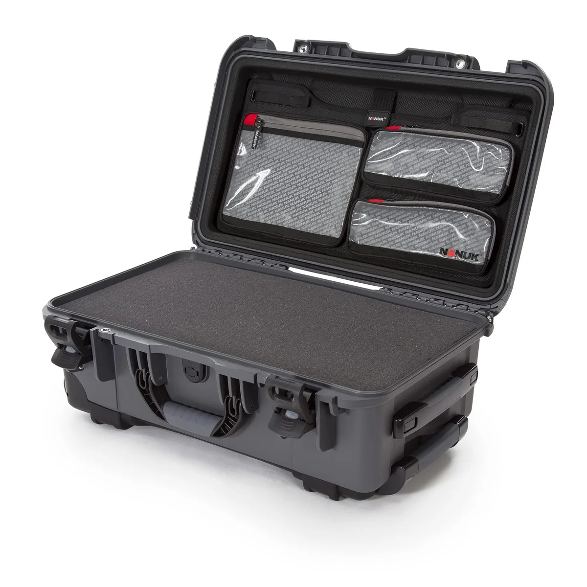 NANUK NANUK 935 Wheeled Hard Camera Case 935-5007 Graphite with Foam Insert Lid Organizer — product photo