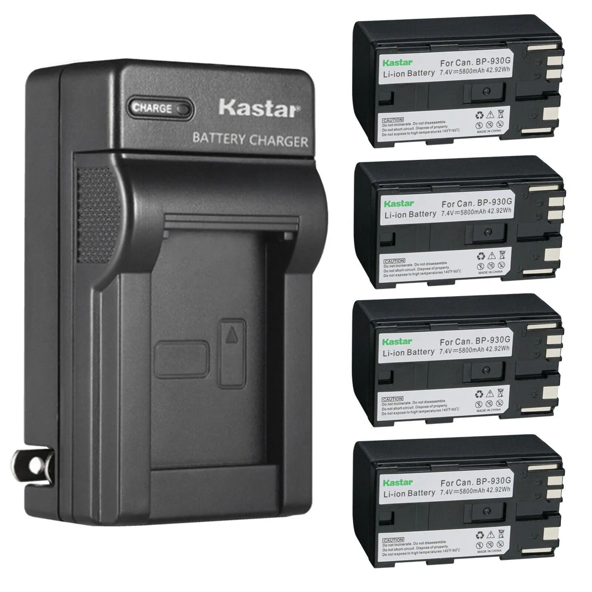 Kastar Kastar BP-930G 4-Pack Li-Ion Camera Battery &amp; AC Charger — product photo
