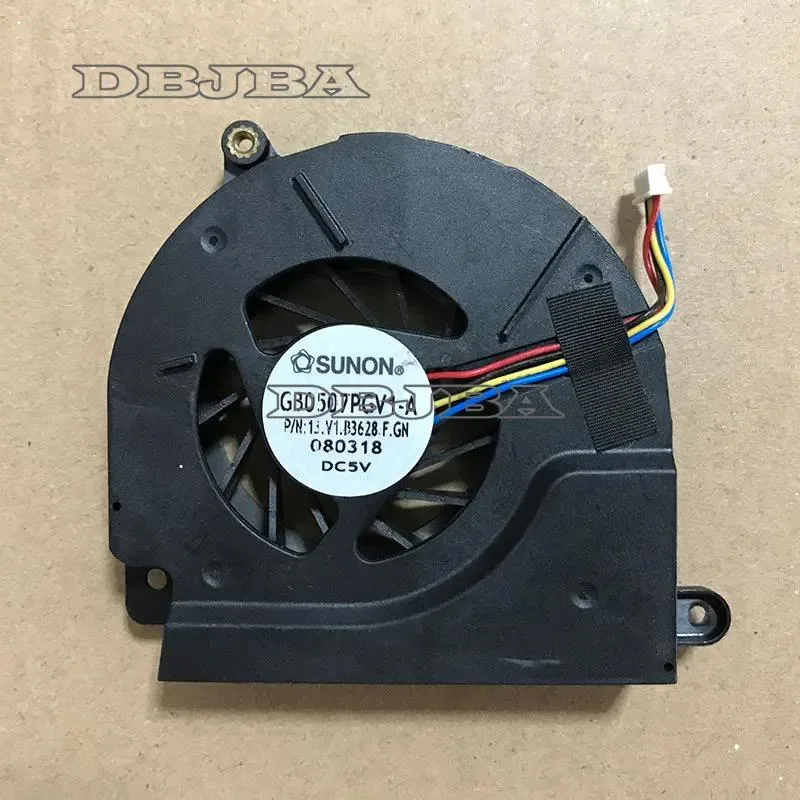 Small black laptop cooling fan with wire connector