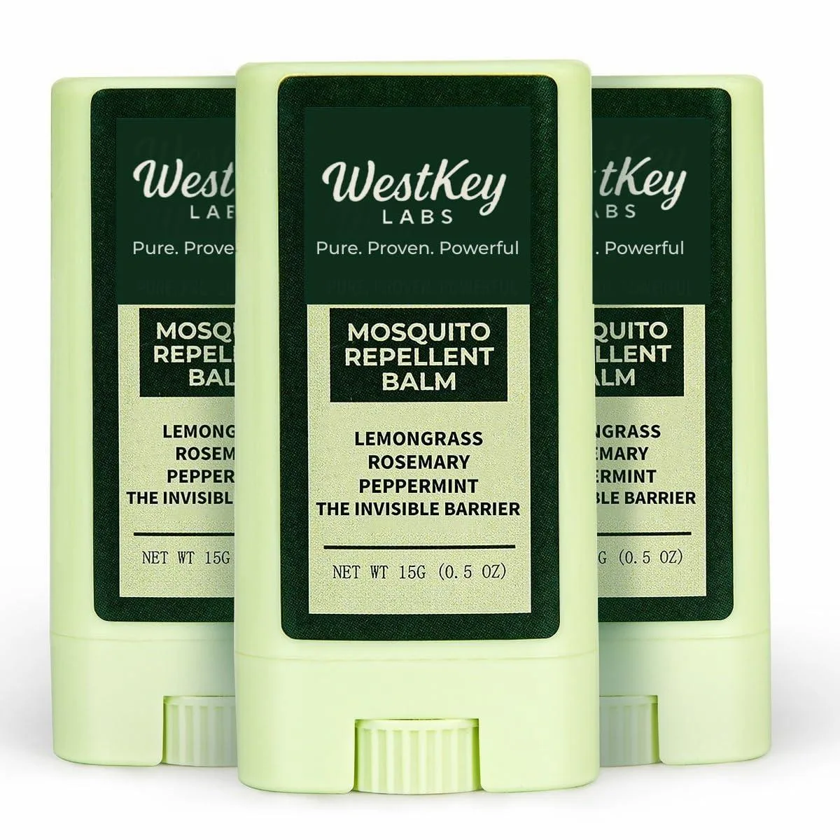  WestKey Labs Mosquito Repellent Balm Stick 3-Pack .5oz DEET-Free — product photo