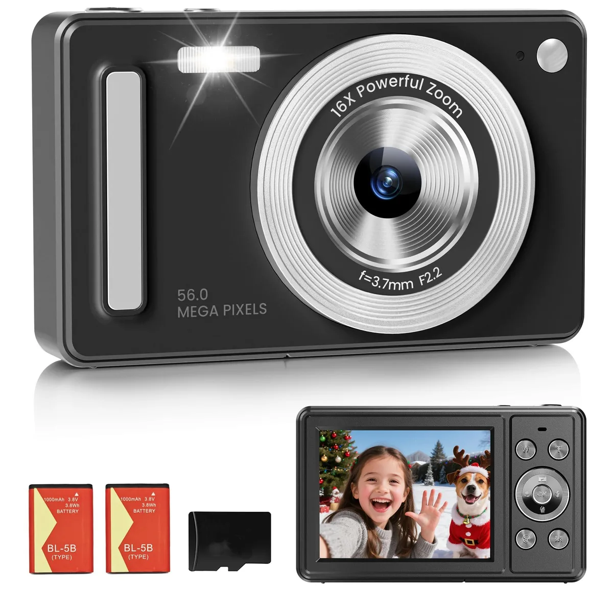 Polaroid PIXPRO DC106 56MP Point & Shoot Camera 32GB Card 2 Batteries — product photo