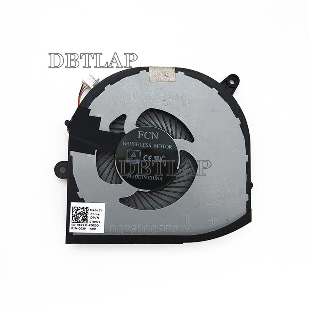 DBTLAP DBTLAP Laptop Cooling Fan Right Side for DELL XPS 15 9560 Precision 5520 — product photo