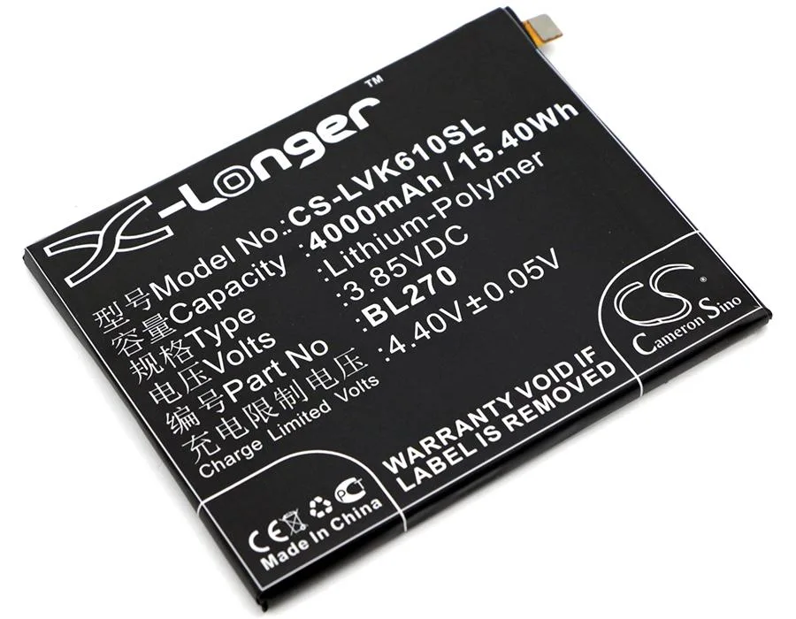 Cameron &amp; Co Cameron &amp; Co DS-CS-LVK610SL 4000mAh cell phone battery — product photo