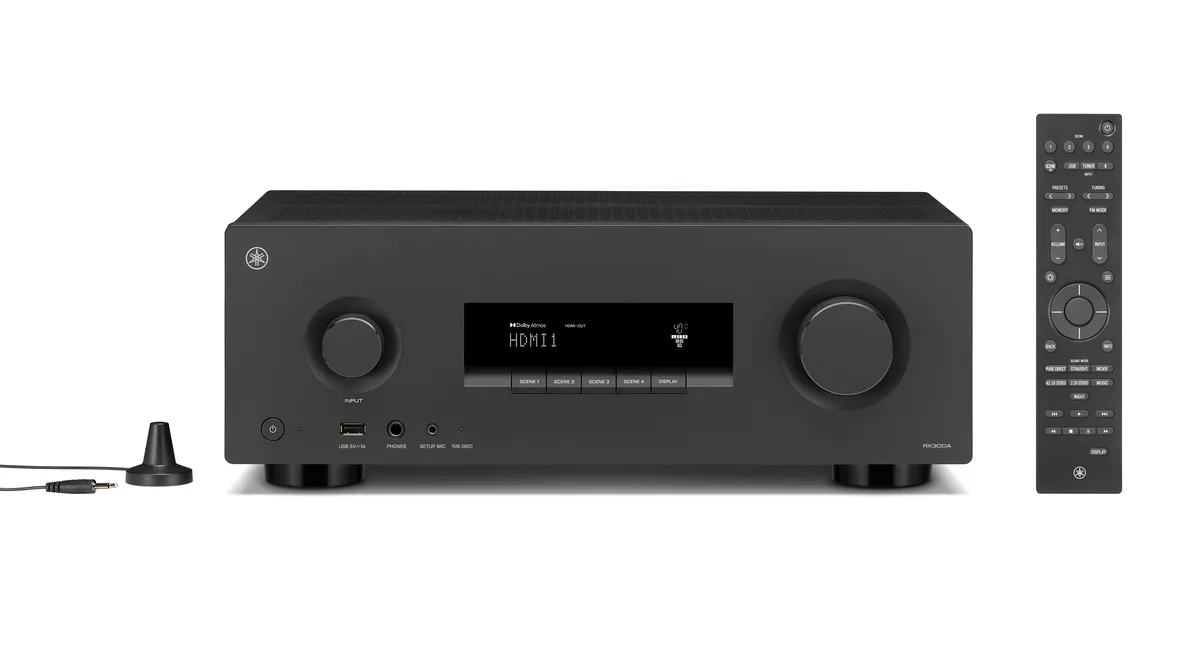 Yamaha Yamaha RX300ABL 5.2-Channel AV Receiver, Dolby Atmos, 4K120/8K HDMI, Bluetooth Multipoint, Black — product photo