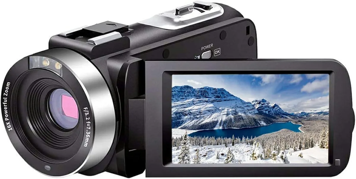 PISKEKAT PISKEKAT 24MP 1080P 30FPS IR Night Vision Security Camera 3.0" IPS 16X Zoom Remote 2 Batteries — product photo