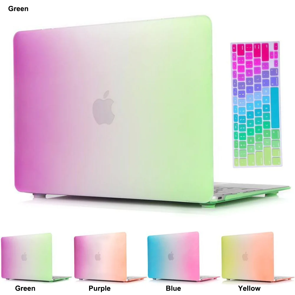 Green matte hard-shell case for 15 inch MacBook Pro with Touch Bar