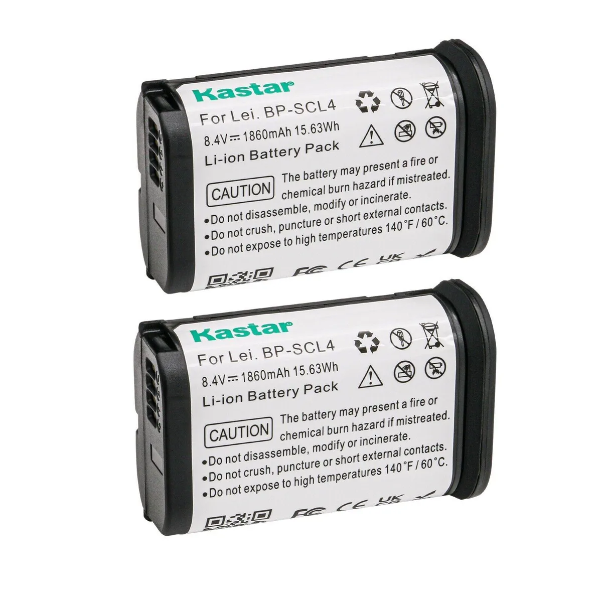 Kastar Kastar 2-Pack BP-SCL4 Li-ion Battery 1860mAh 8.4V for Leica Q2 SL Series — product photo