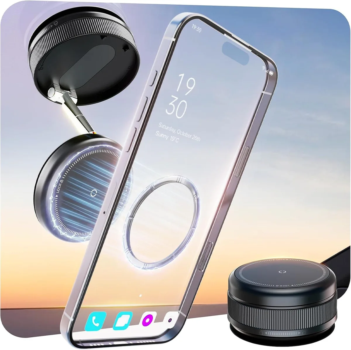Keyence Keyence 2026 Upgraded 360° Vacuum Magnetic Phone Mount for MagSafe 96+LBS 2800gf — product photo