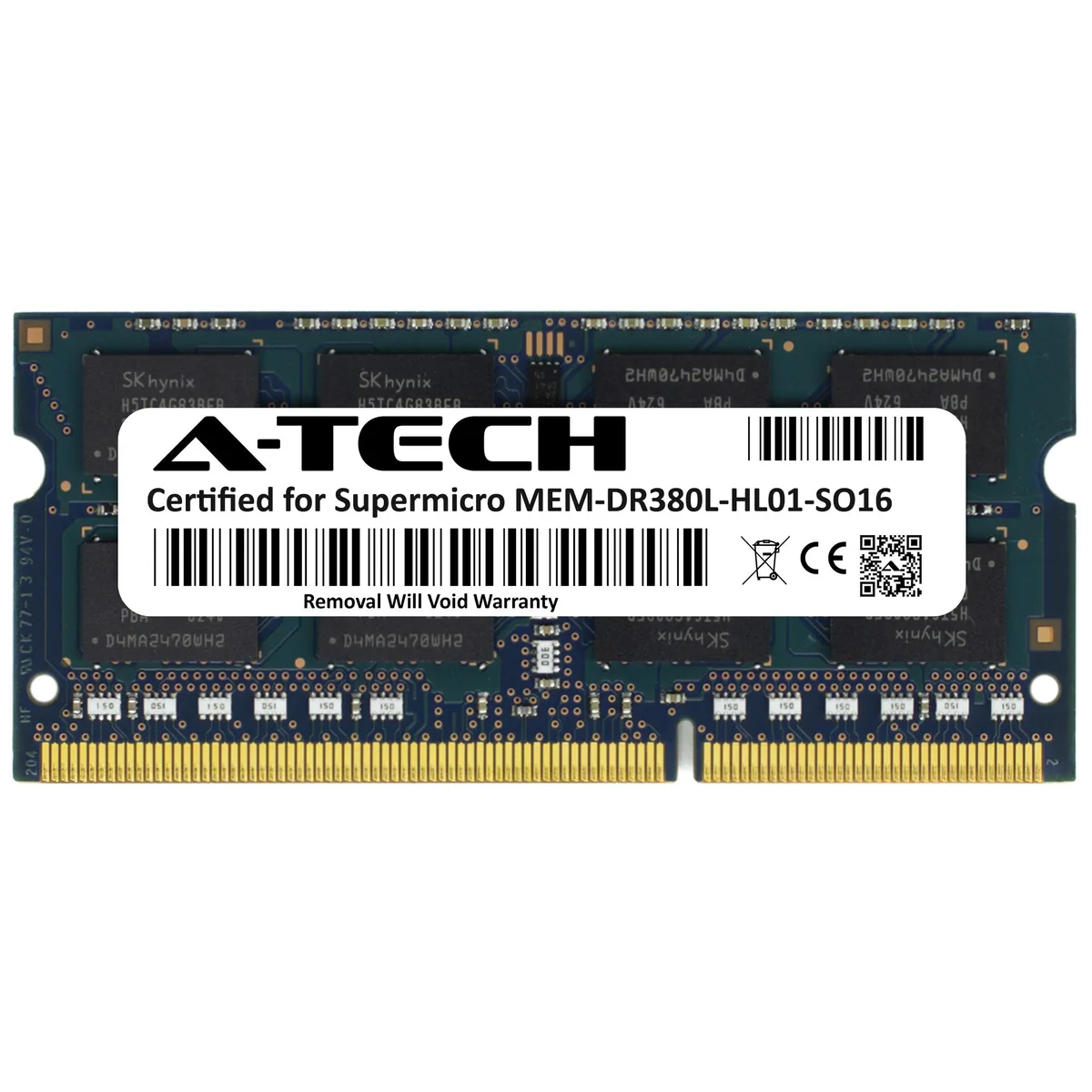 A-Tech A-Tech Supermicro Certified MEM-DR380L-HL01-SO16 8GB DDR3L 1600 CL11 1.35V Non-ECC SODIMM laptop RAM — product photo