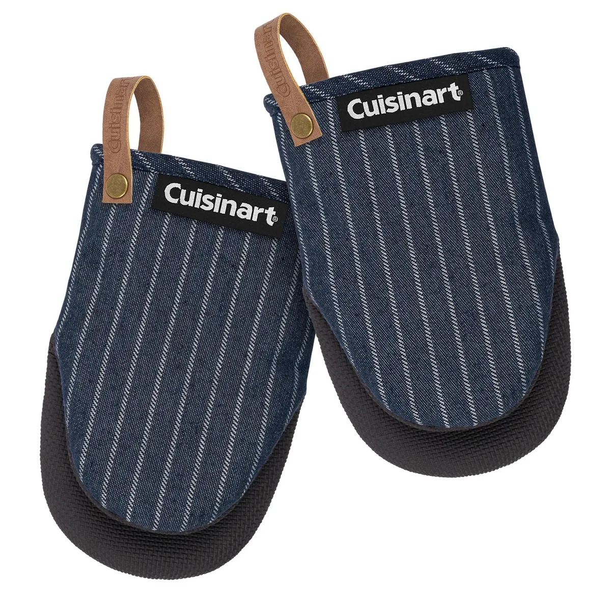  Cuisinart Heritage Mini Mitts 2-Pack Denim Pinstripe 5.5x7 350°F — product photo