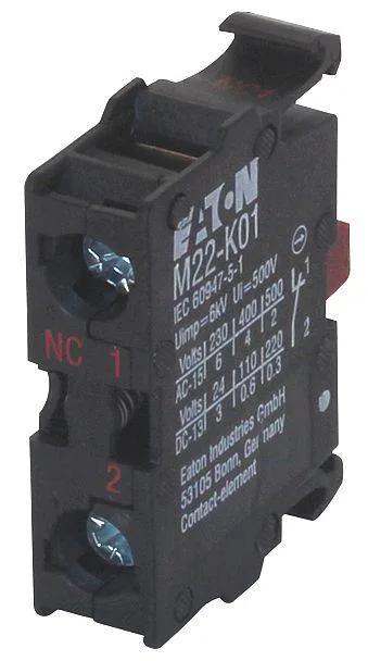 Eaton Eaton M22-K01 Contact Block 1NC 22 mm Black — product photo