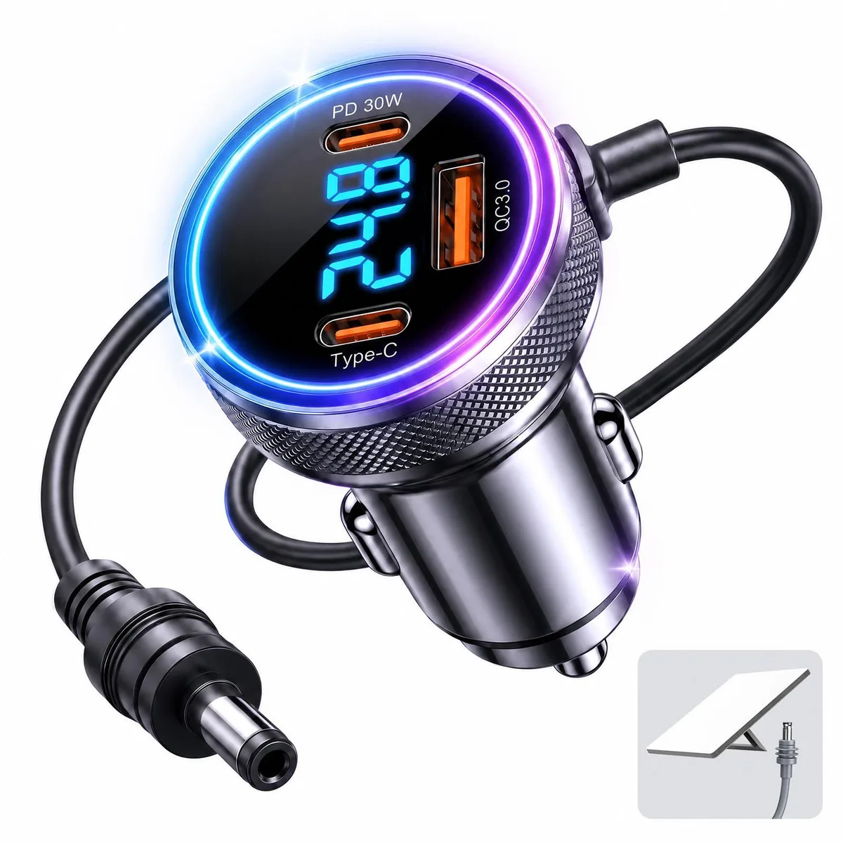  Starlink Mini Car Adapter 12V-48V Digital Display 10FT — product photo