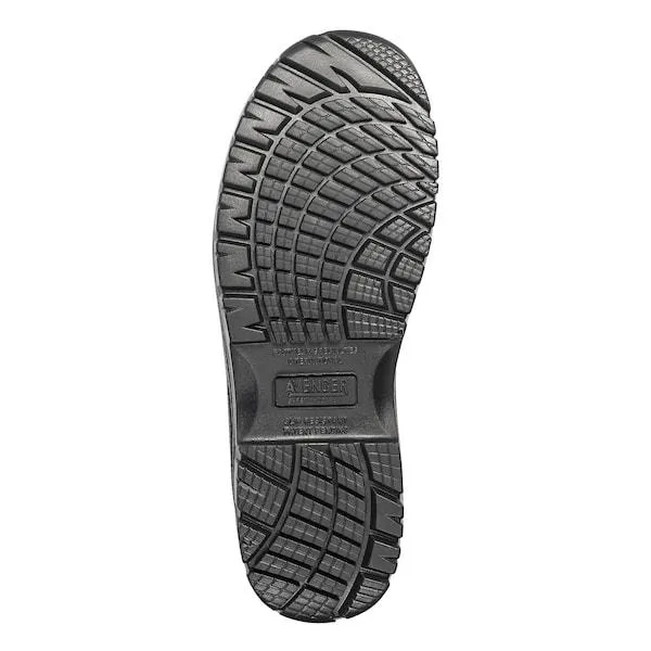 Brown leather composite toe slip-on work boot