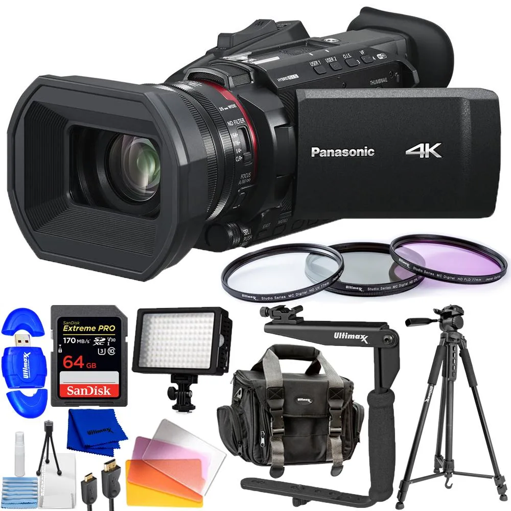 Panasonic Panasonic HC-X1600 UHD 4K Camcorder 24x Zoom 10PC Accessory Bundle — product photo