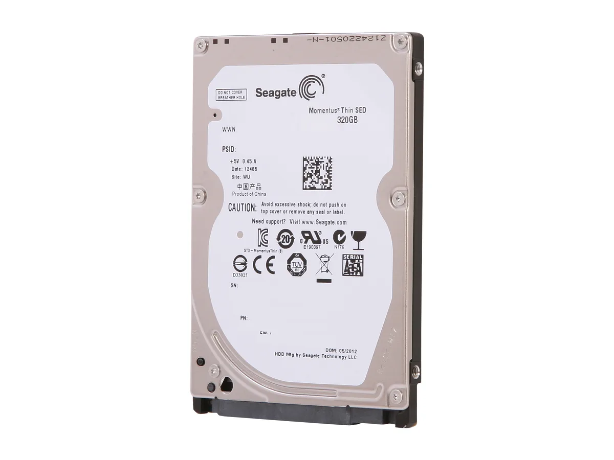 Seagate Seagate ST320LT014 320GB 7200 RPM 16MB SATA 2.5" 7mm laptop hard drive — product photo