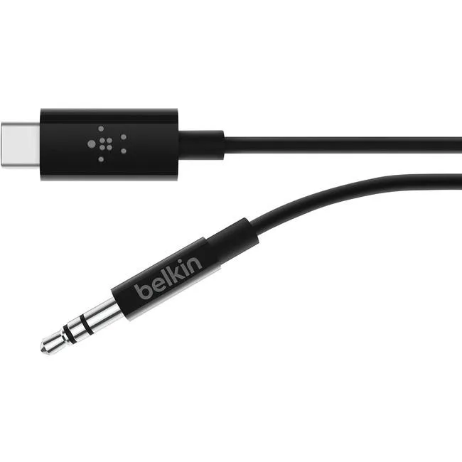 Belkin Belkin F7U079BT03-BLK 3 ft USB-C audio cable — product photo