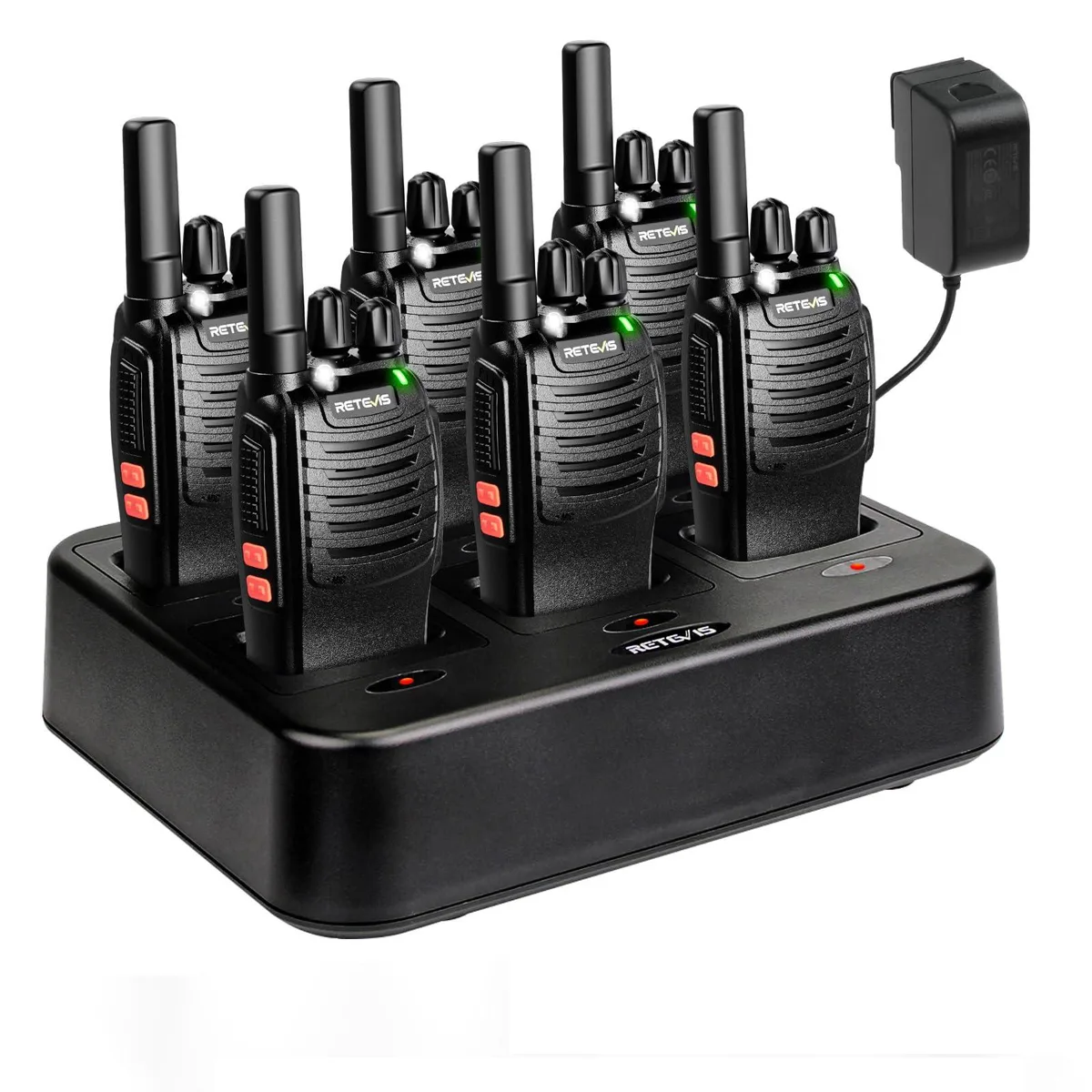 KEHIPI KEHIPI H-777 Two-Way Radio 6 Pack with 6-Way Charger — product photo