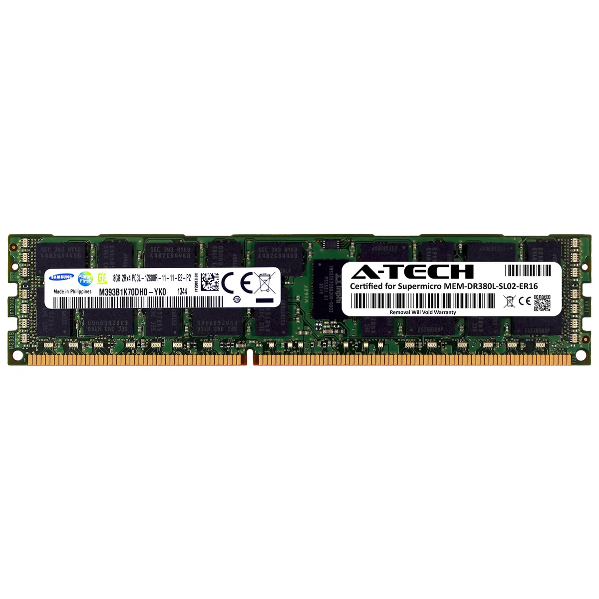 A-Tech A-Tech 8GB DDR3L 1600 ECC Registered 2Rx4 240-Pin Server RAM — product photo
