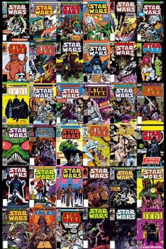 Star Wars comic covers poster print 22 x 34 inches