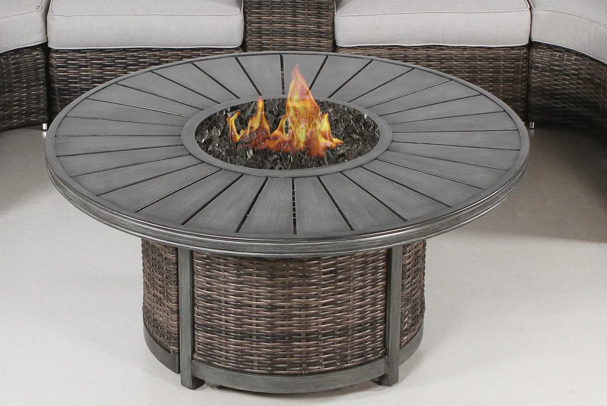 tuphen tuphen 25 H x 52 W Propane Fire Pit Table 60000 BTU Brown — product photo