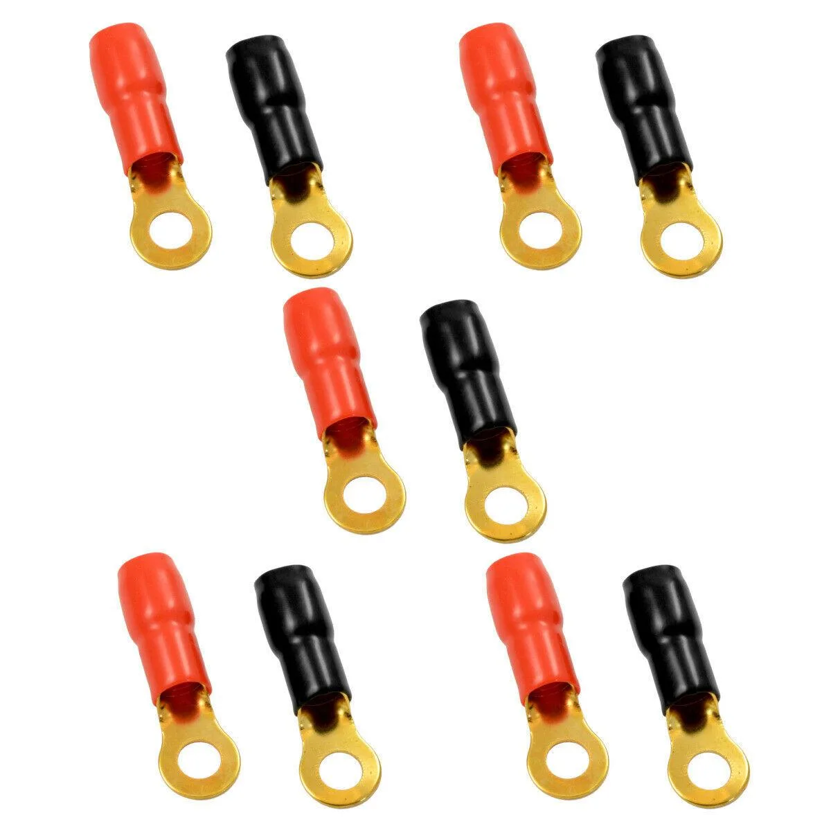 The Wires Zone The Wires Zone 4 AWG 5/16" Ring Terminals 10 Pack — product photo