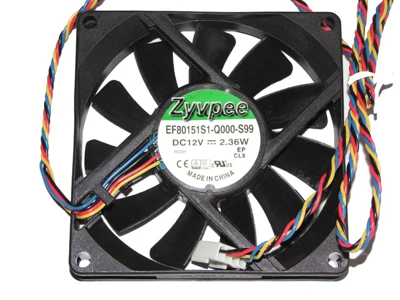 Zyvpee Zyvpee EF80151S1-Q000-S99 80x15mm 12V 2.36W 4-pin case fan — product photo
