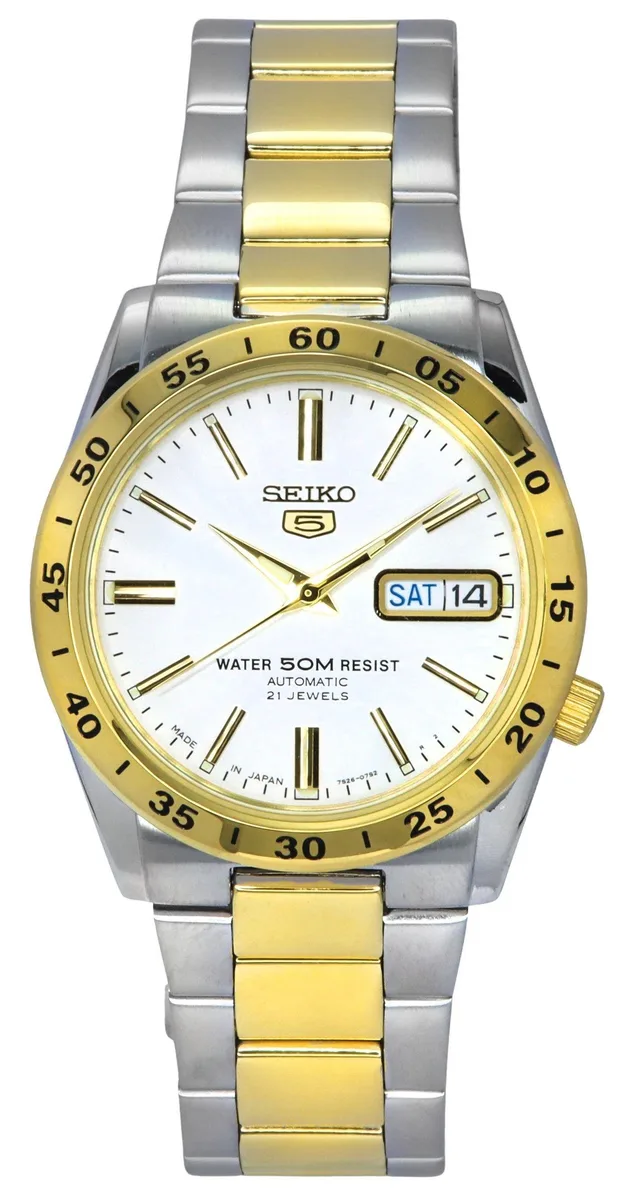 Seiko Seiko 5 Automatic SNKE04J1 Two Tone Stainless Steel White Dial 21 Jewels Watch — product photo