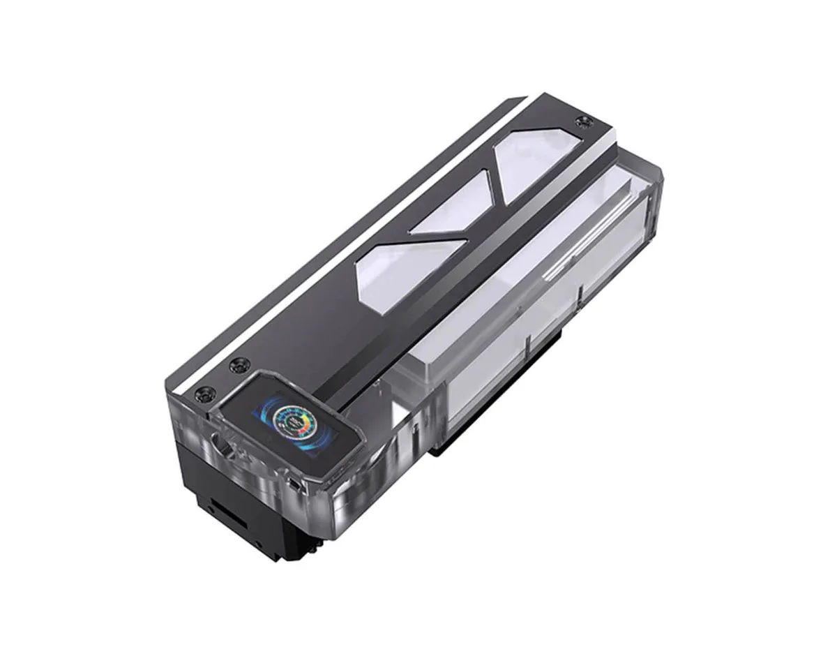 Bykski Bykski DDC Pump Reservoir Station 220mm Temp Display 5V ARGB — product photo
