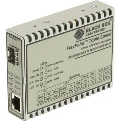 Black Box Corporation Black Box Corporation LMC1017A-MMSC SFP transceiver 10/100/1000Base-T 1000Base-SX 1804.46 ft — product photo
