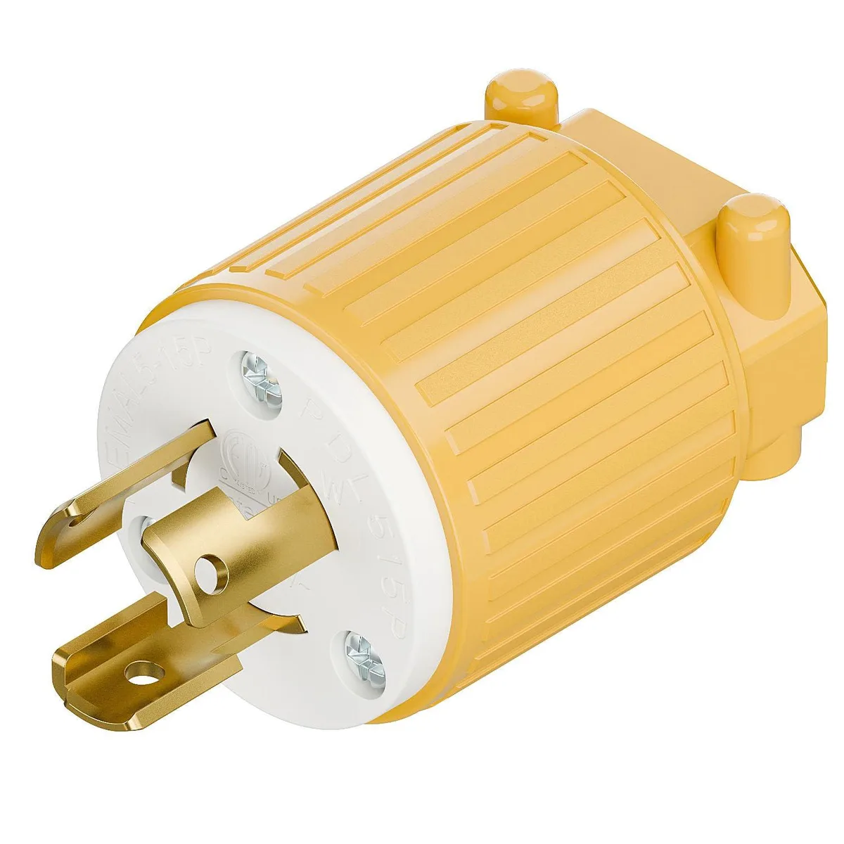 LORDWORLD LORDWORLD NEMA L5-15P Twist-Lock Male Plug 15A 125V Yellow — product photo