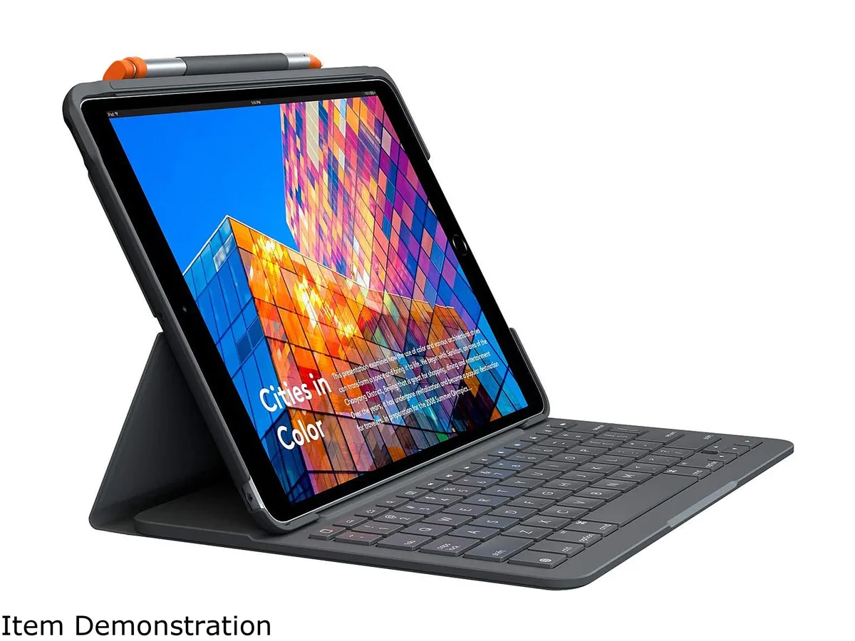 Logitech Logitech 920-009473 Slim Folio iPad Accessory Graphite 7th 8th Gen — product photo