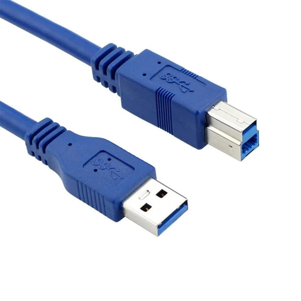 BUCIER BUCIER USB 3.0 Type A to B Cable 10 ft Round Blue — product photo