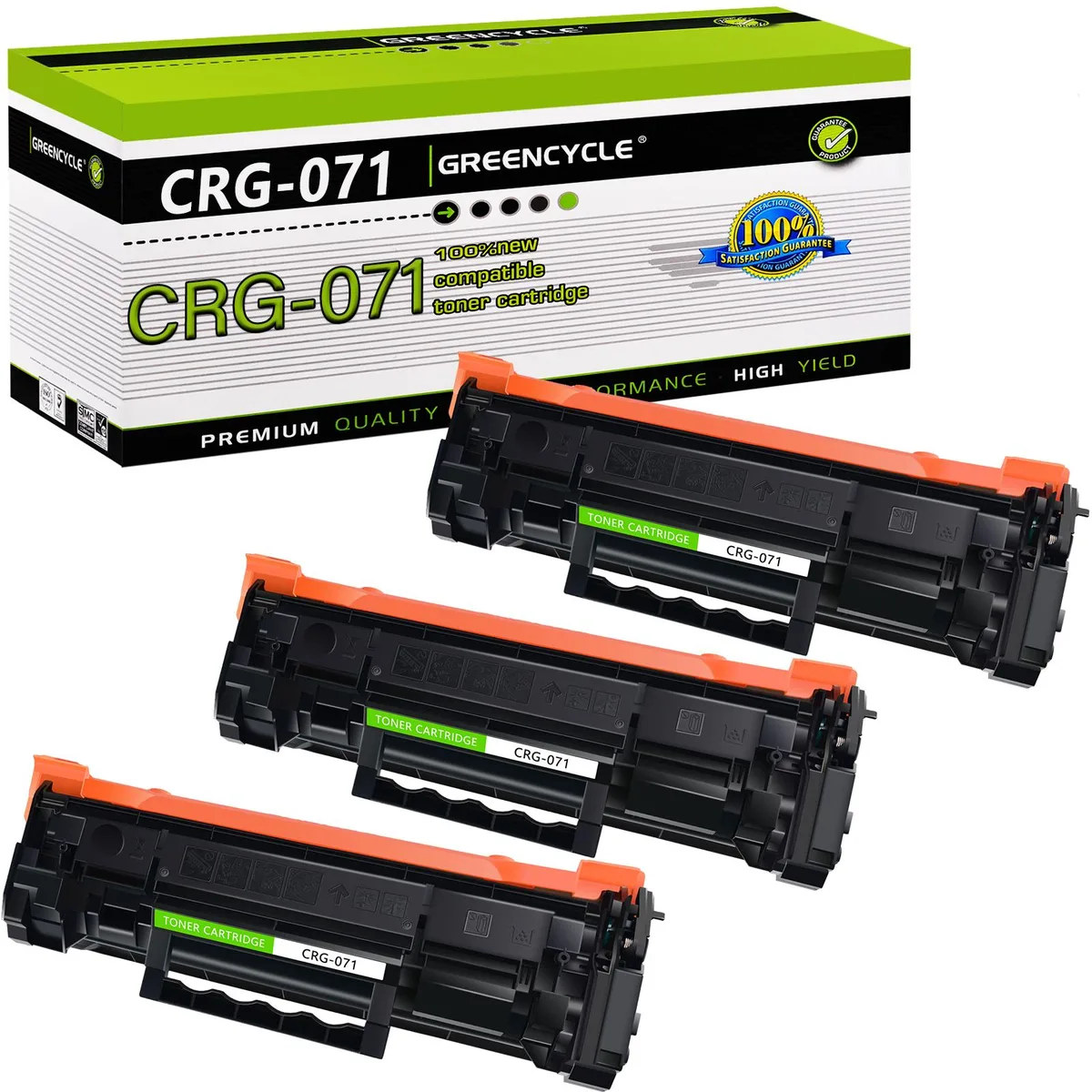 GREENCYCLE GREENCYCLE 071 Black Toner Cartridge 3-Pack 1200 pages — product photo