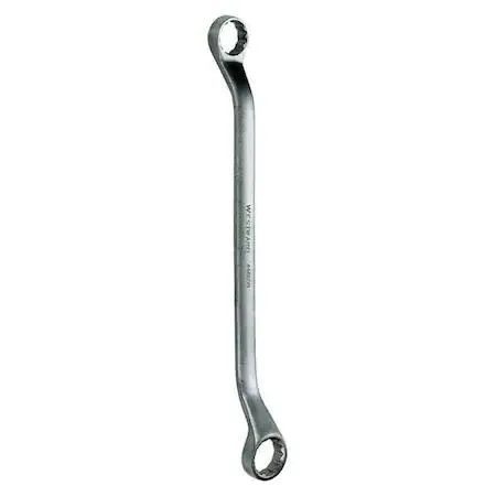 Westward 446G59 double box end wrench 15/16 inch 1 inch satin finish offset handle