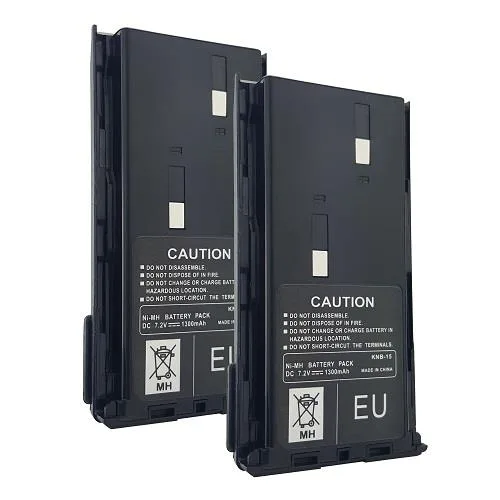 BatteryJack inc. BatteryJack inc. 2× 7.2V 1300mAh Ni-MH Battery for Kenwood KNB-15A TK-260 TK-360 — product photo