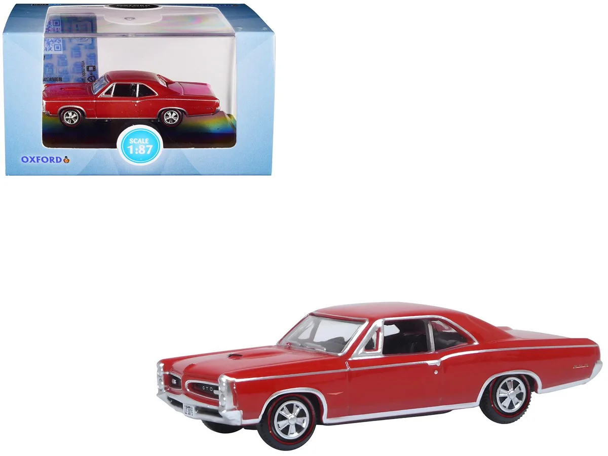 Oxford Diecast Oxford Diecast 1966 Pontiac GTO Montero Red 1/87 Scale Diecast Car — product photo