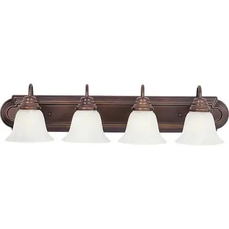 Oil-rubbed bronze 30-inch four-light vanity fixture