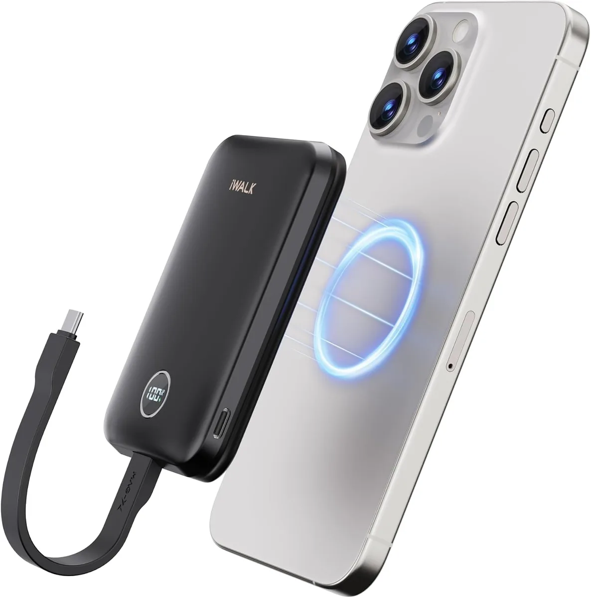 WOOJONG WOOJONG 10000mAh 30W Qi2 Magnetic Power Bank with USB-C Cable — product photo