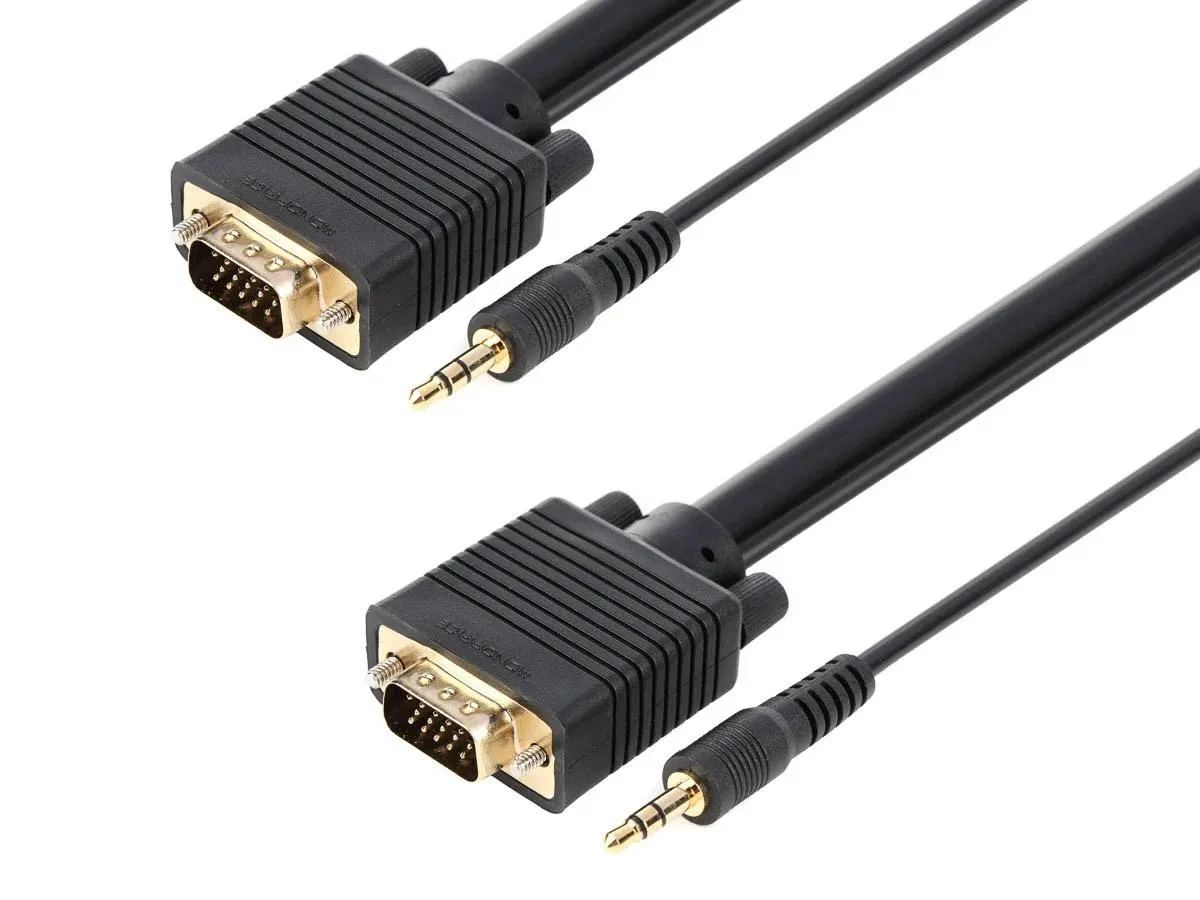 Monoprice Inc. Monoprice Inc. 558 VGA cable 10ft stereo audio 3.5mm 22in triple shielded gold plated — product photo