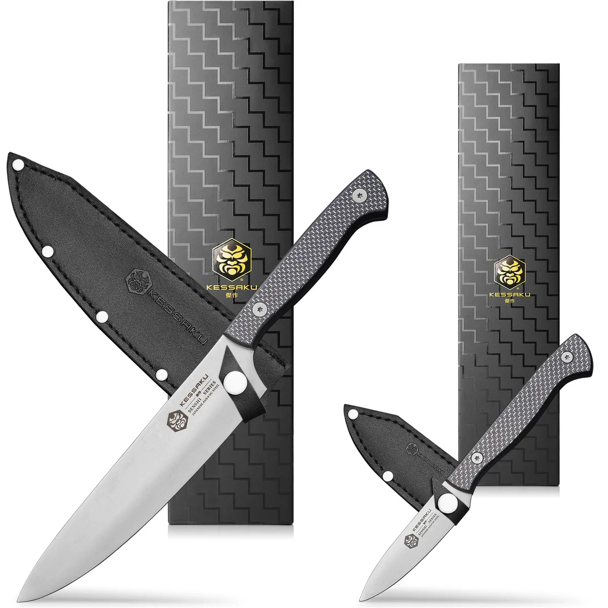 Kessaku Kessaku Senshi 8-Inch Chef &amp; 3.5-Inch Paring Knife Set 3-Piece — product photo
