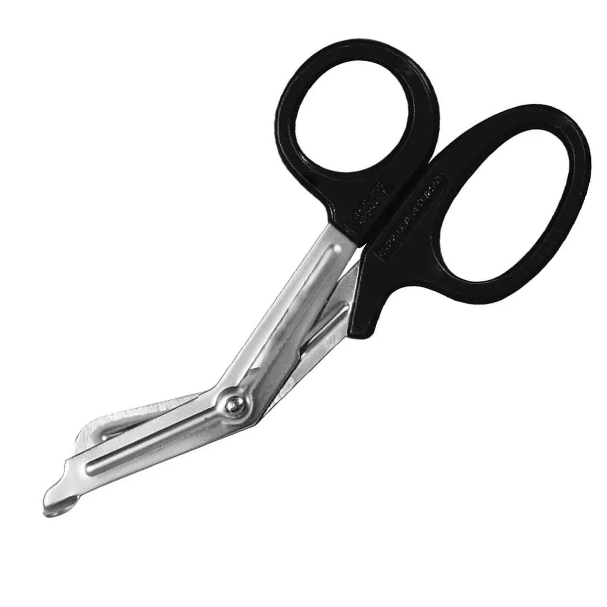 7.25 inch stainless steel trauma shears with serrated blades and large plastic handles
