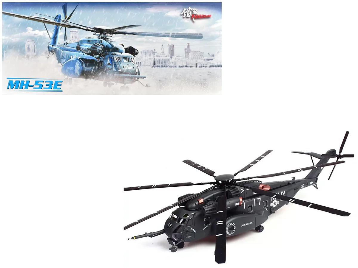Panzerkampf Panzerkampf Sikorsky MH-53E Sea Dragon US Navy Blackhawks Tail Number 17 Dark Gray 1/72 Die Cast Model — product photo