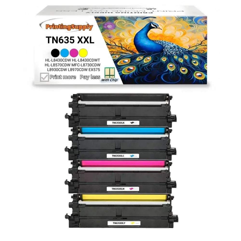 Aster Graphics Inc Aster Graphics Inc 4 Pack TN635XXL BKCMY Toner Cartridge — product photo